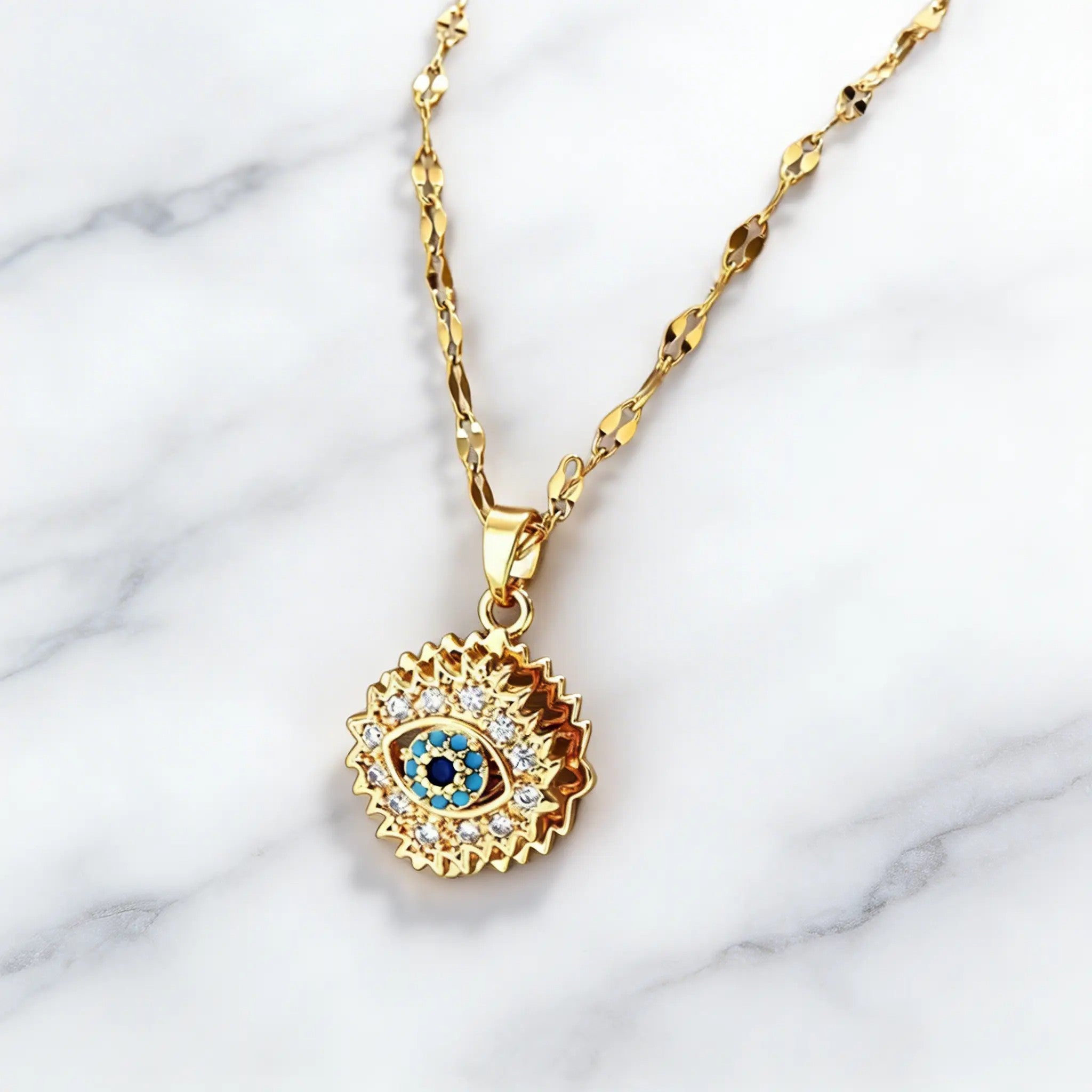 The Evil Eye Spinning Pendant Necklace