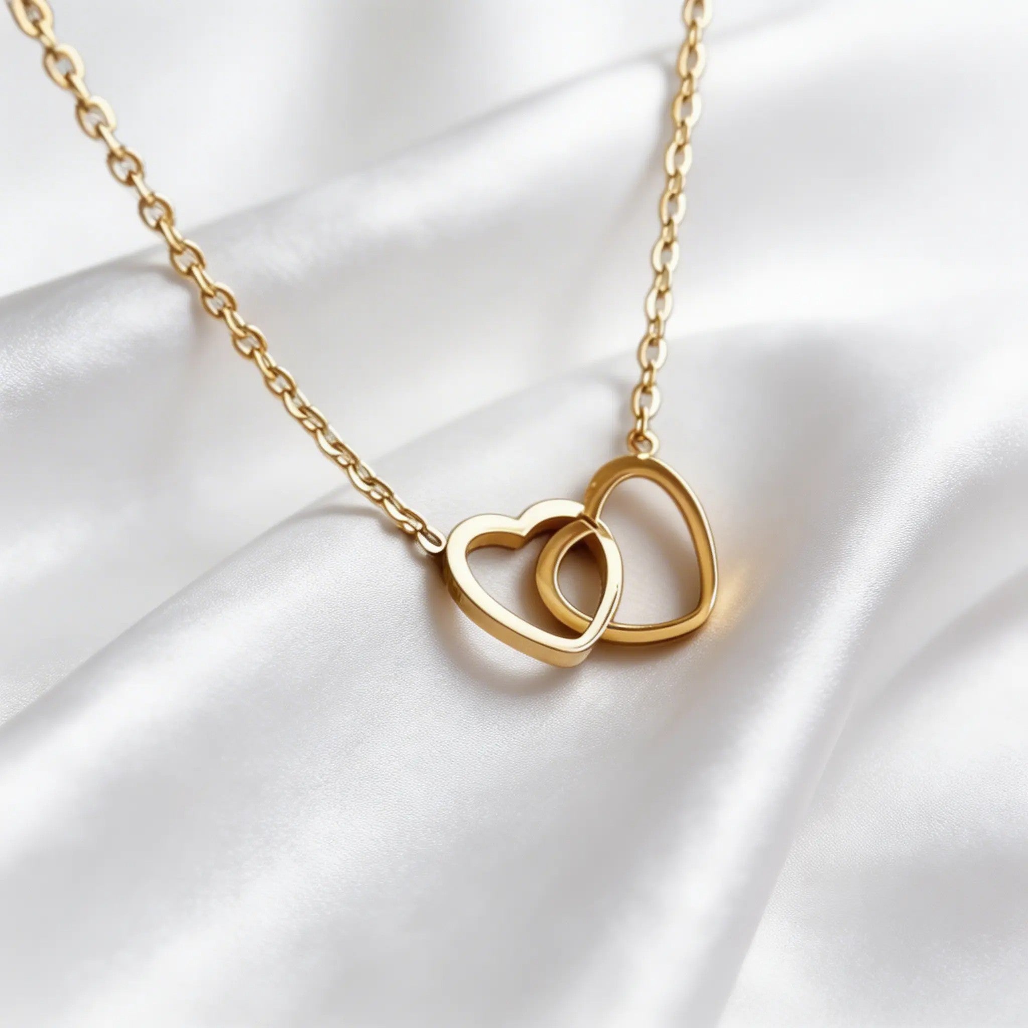 The Double Heart Necklace Chain