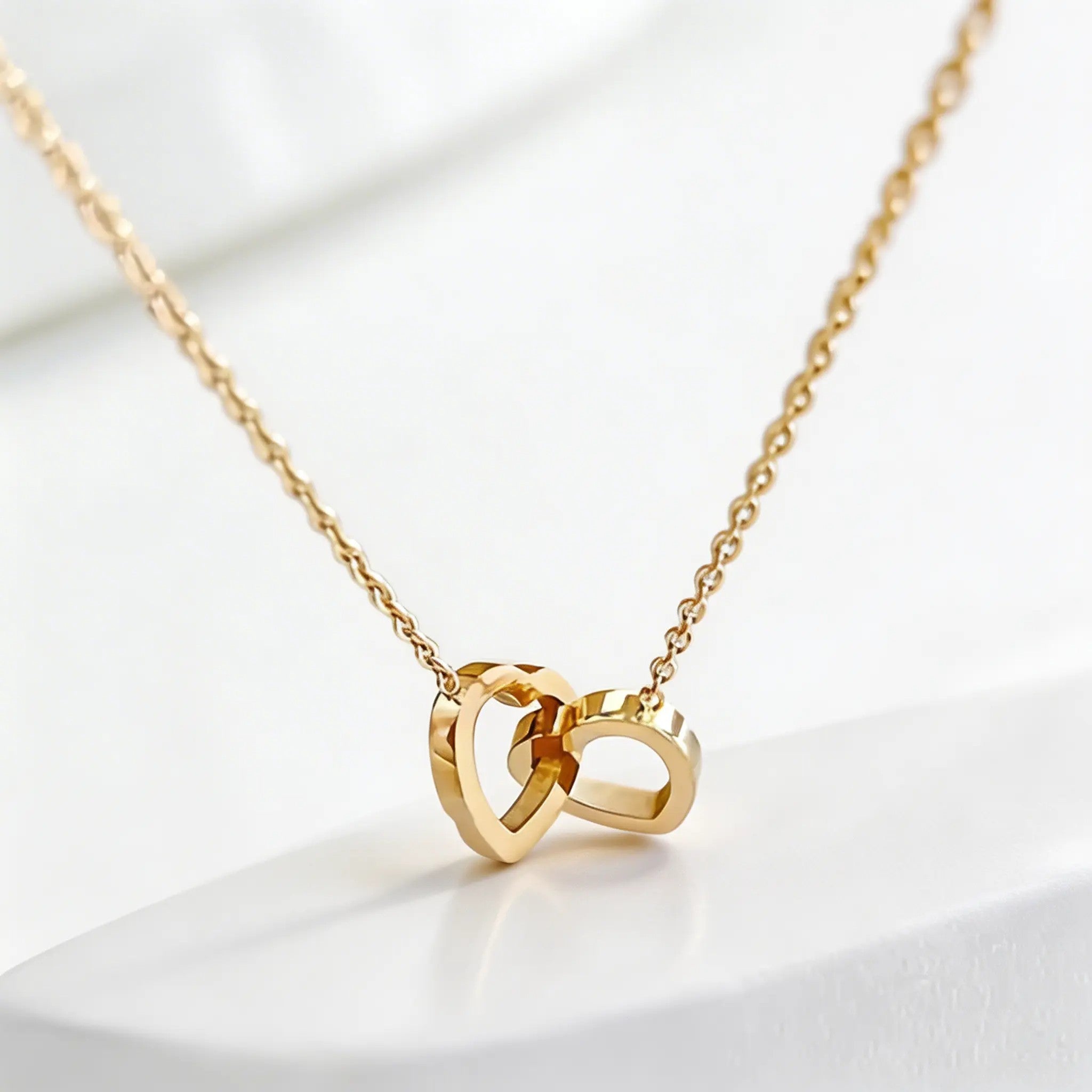 The Double Heart Necklace Chain
