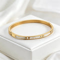The Slim Shell Inlay Bangle Bracelet