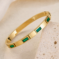 The Gold Pink Or Green Bangle Bracelet
