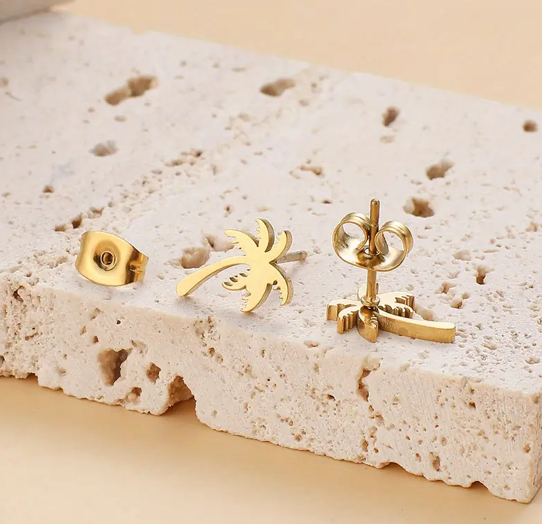 The Palm Tree Stud Earrings
