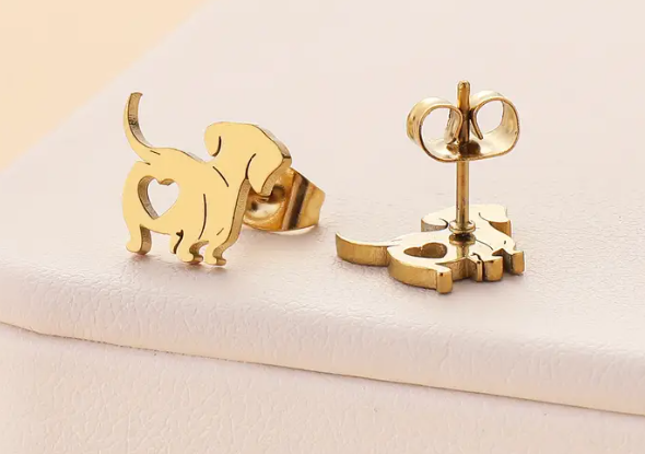 The Dachshund Sausage Dog Stud Earrings