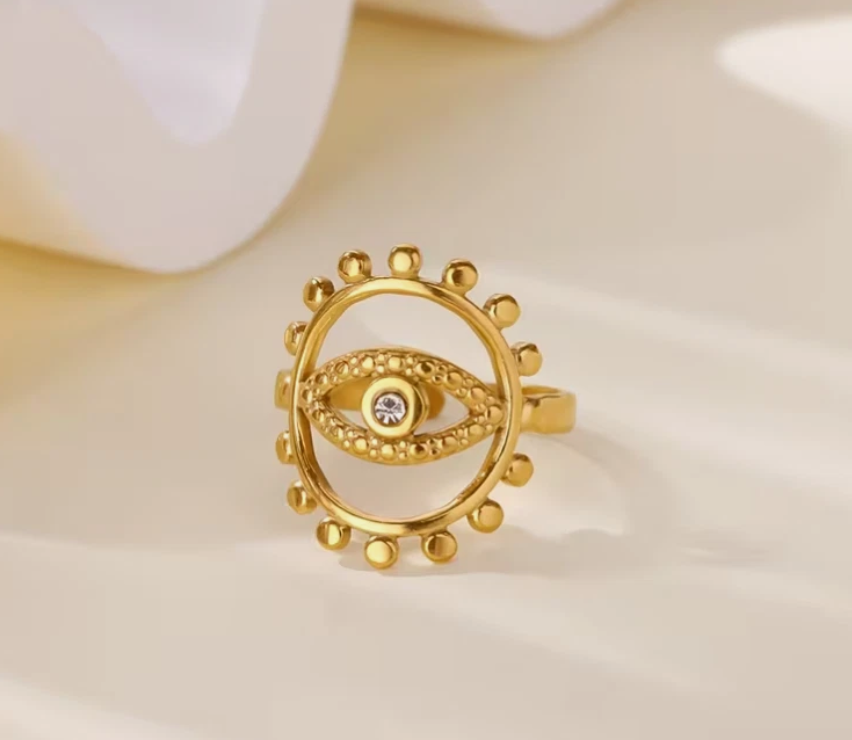 The Gold Evil Eye Ring