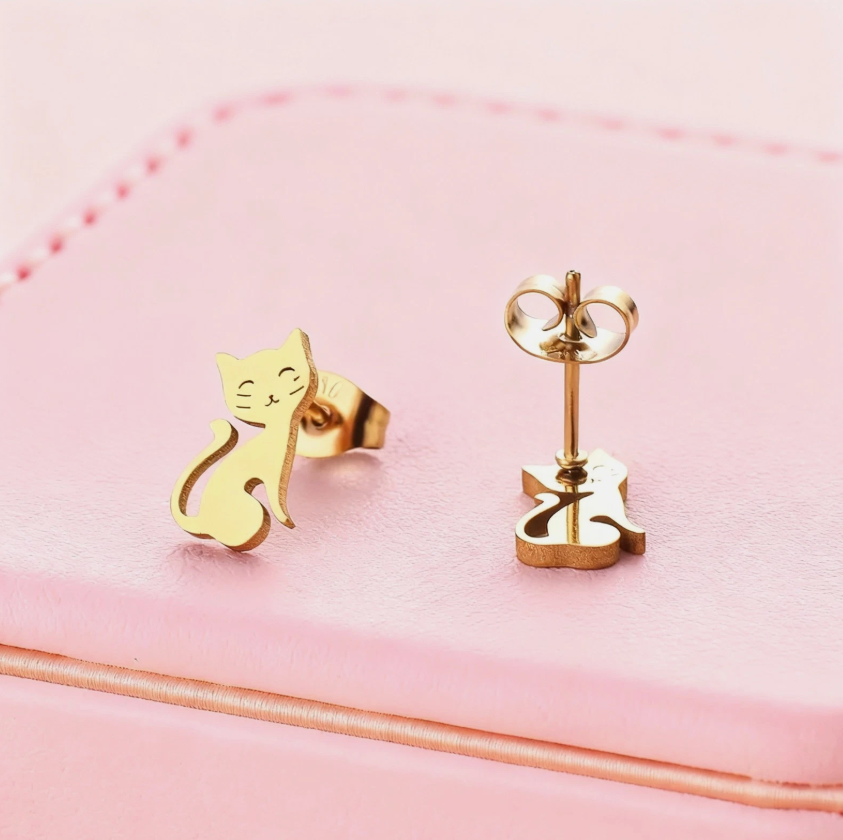The Cat Stud Earrings