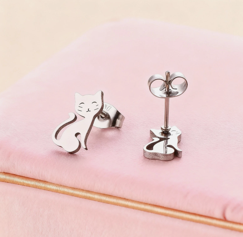 The Cat Stud Earrings