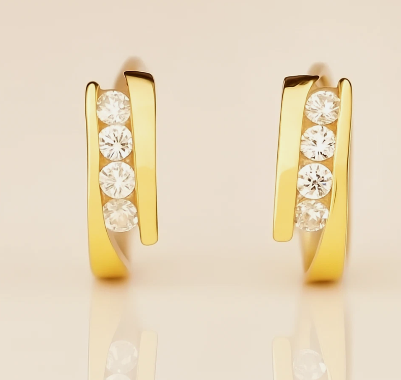 The Crystal Huggie Earrings