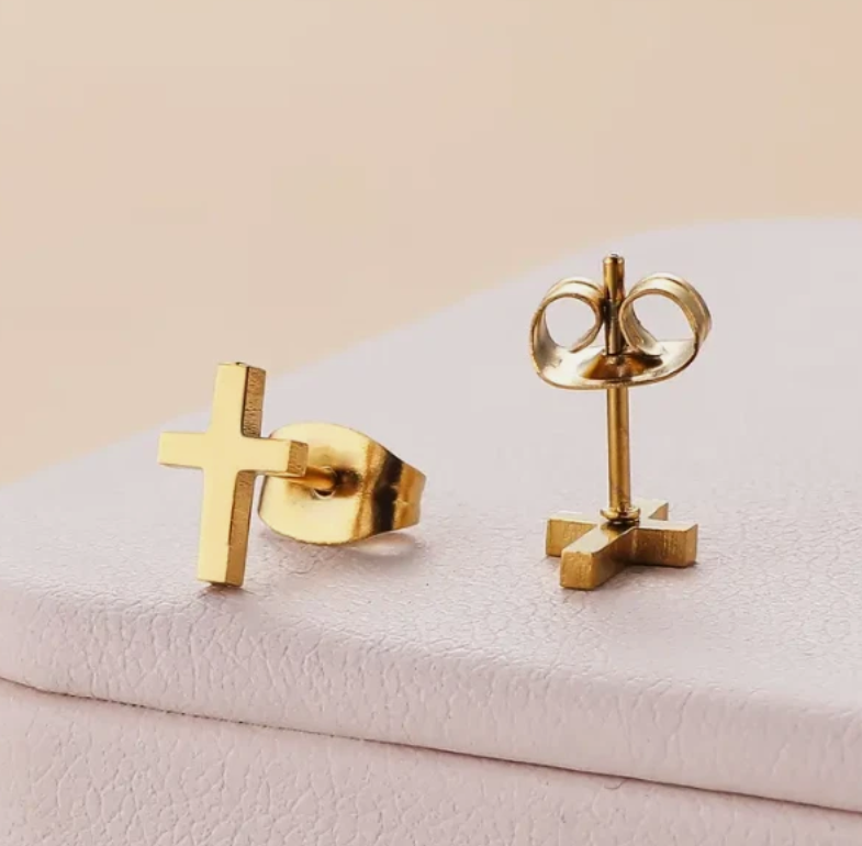 The Cross Stud Earrings