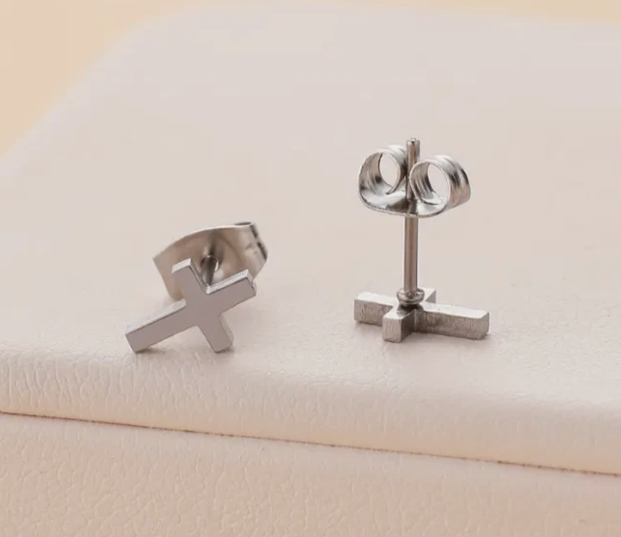 The Cross Stud Earrings