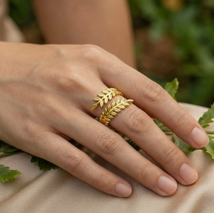 The Fern Ring Gold Or Silver