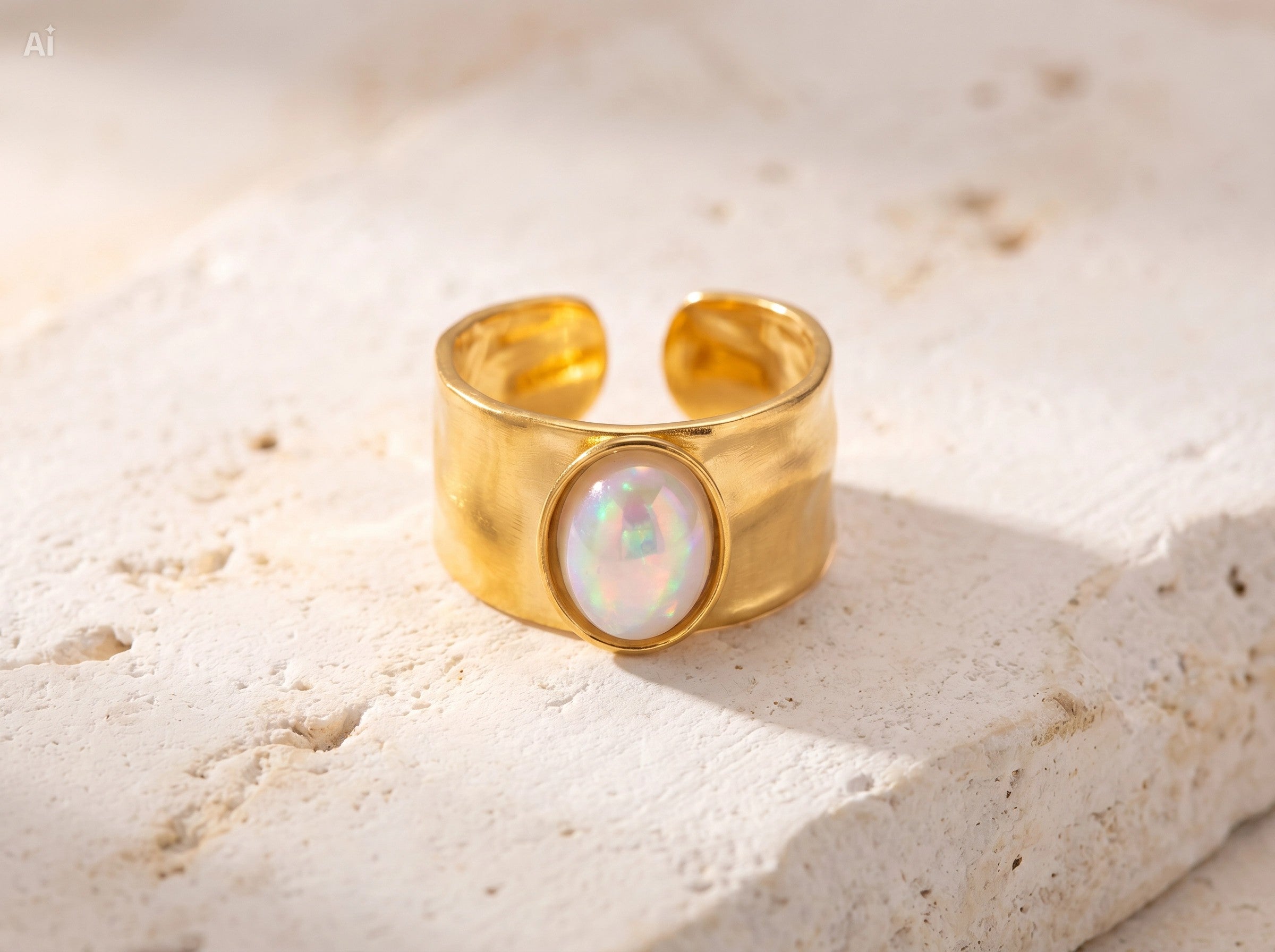 The Luma Opal Cuff Ring