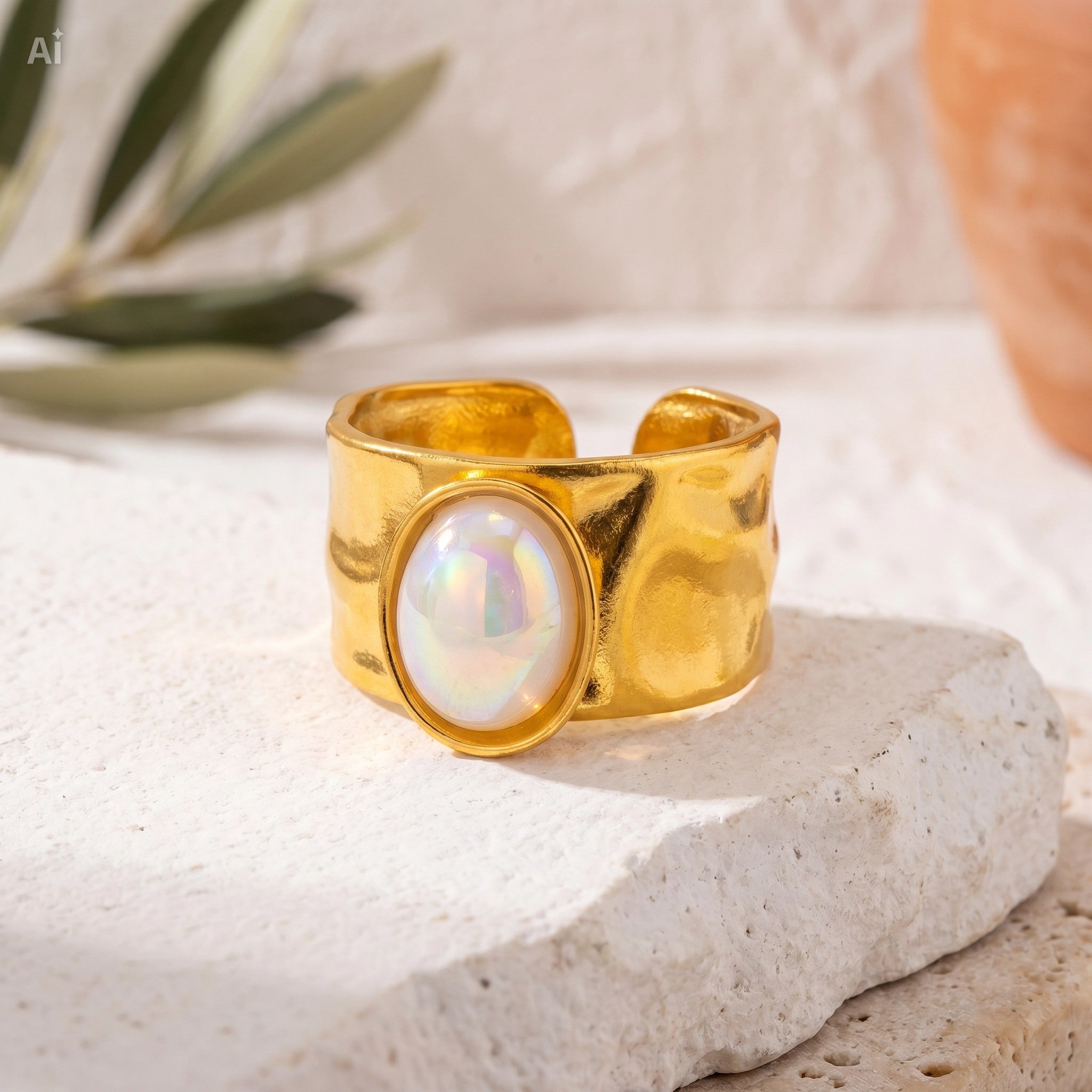 The Luma Opal Cuff Ring