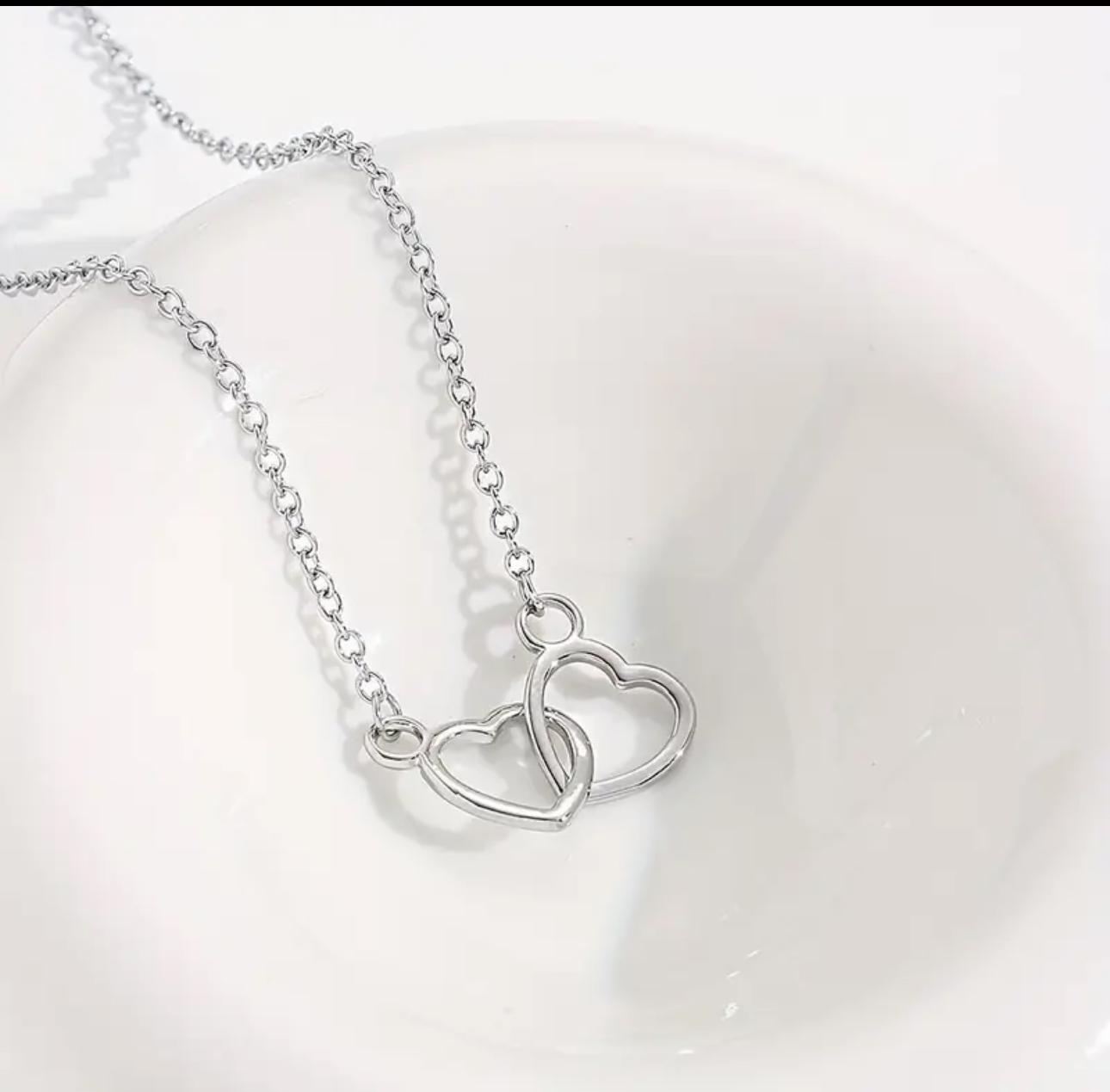 The Double Heart Necklace Chain