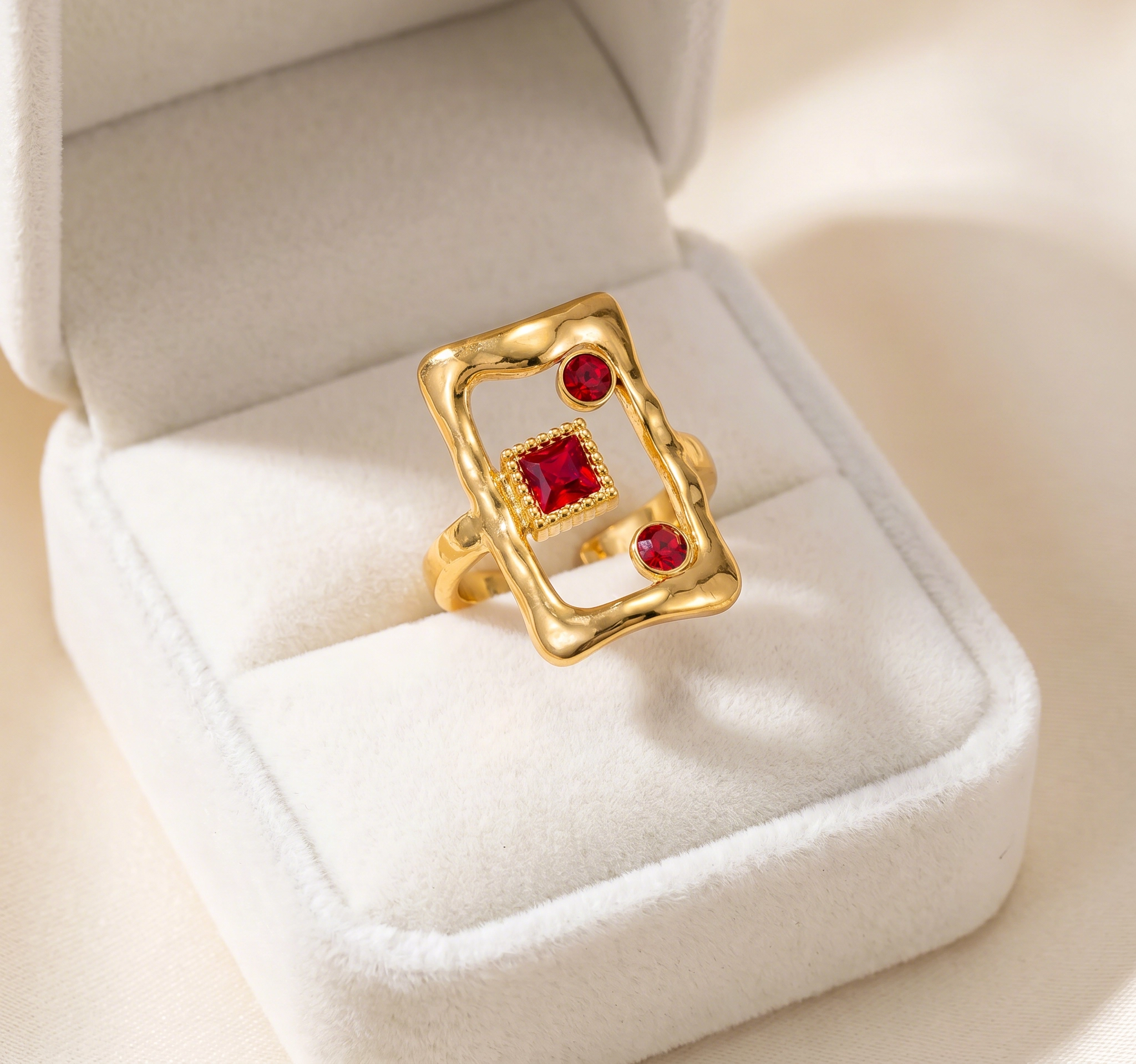 The Rosé & Ruby Palazzo Ring