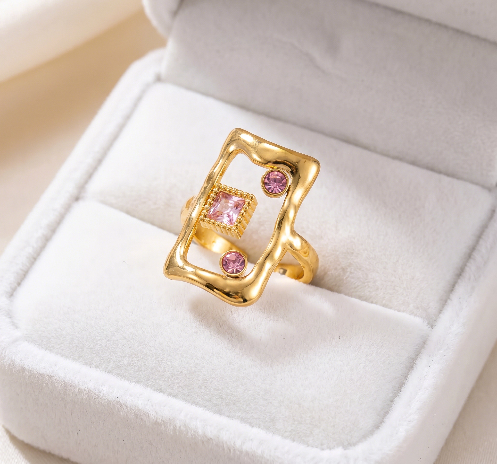 The Rosé & Ruby Palazzo Ring