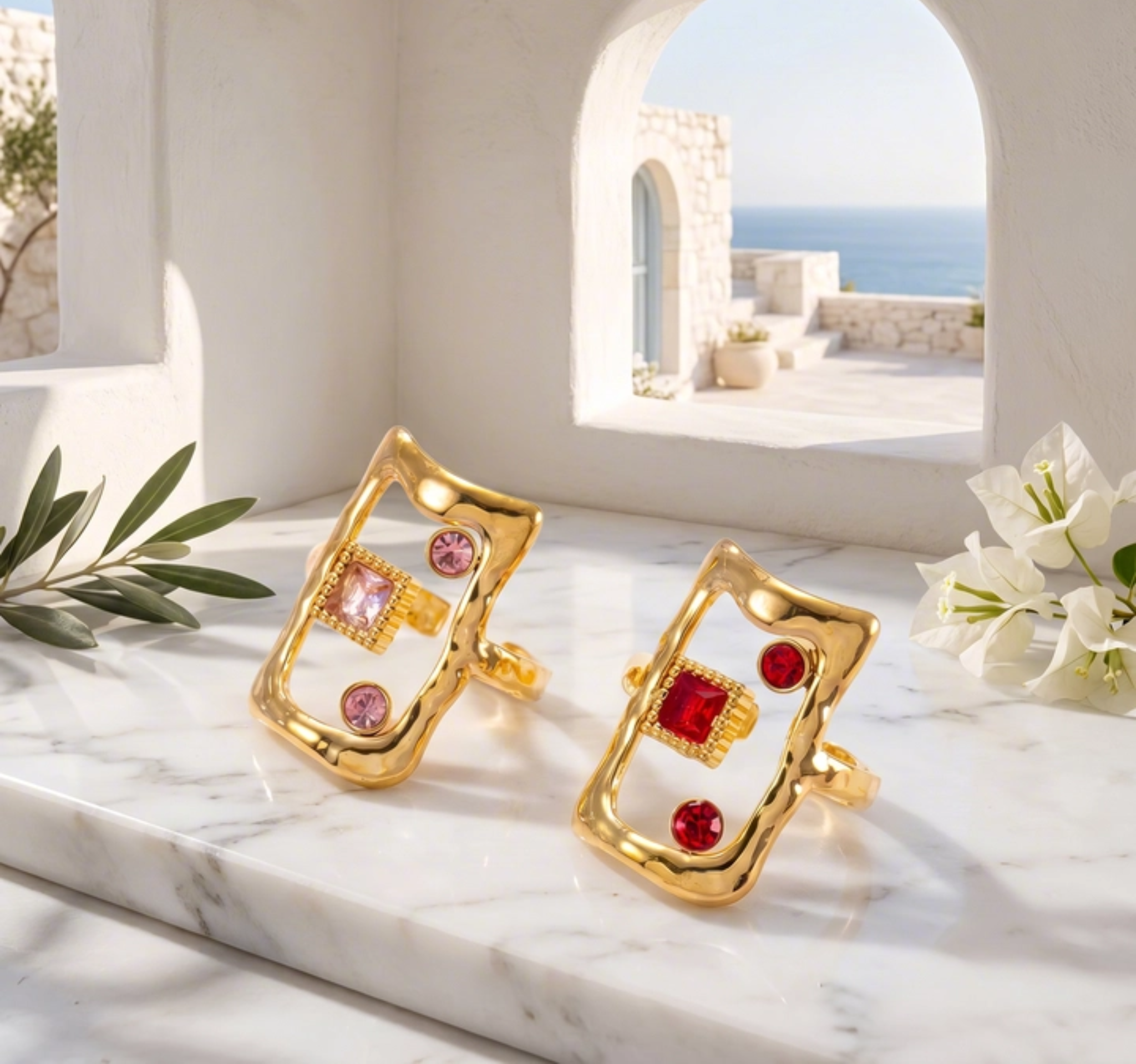 The Rosé & Ruby Palazzo Ring